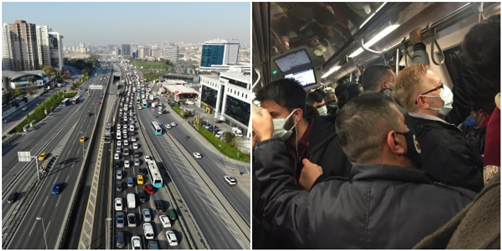 'Tam' Olmamış Sanki! Yasakların İlk Gününde İstanbul'da Trafikte ve Toplu Taşımada Yoğunluk Dikkat Çekti