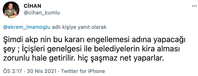 İBB'nin kira adımıyla ilgili sosyal medyada gelen yorumlarsa şöyle
