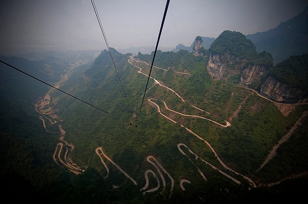 4) Горная дорога Тяньмэнь, Хунань, Китай