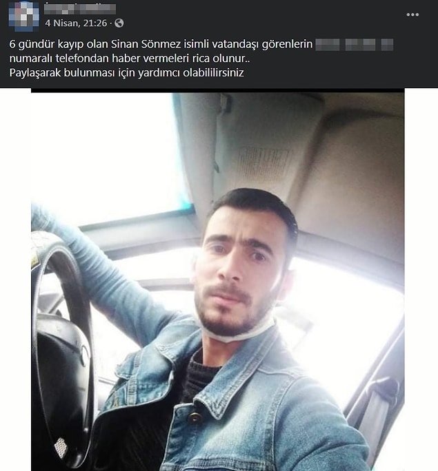 Ölen kişinin kimliğini tespit etmek için inceleme yapan polis ekipleri, cesedin İnegöl ilçesinde 30 Mart tarihinden beri kaybolan Sinan Sönmez'e ait olduğunu belirledi.