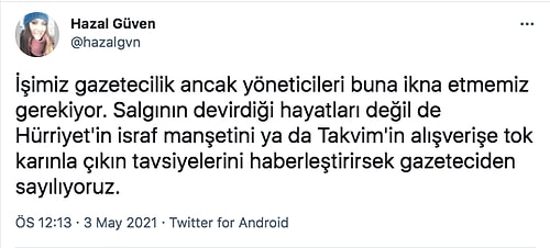 Hürriyet Gazetesinin "Zenginle Fakirin İsrafta Farkı Yok" Başlıklı Skandal Manşeti Büyük Tepki Gördü