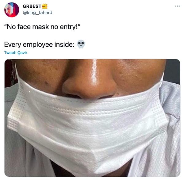 5. *Masken yoksa giremezsin!*     /     İçerideki tüm çalışanlar: