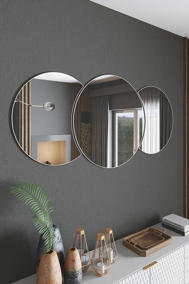 8. Aynalar her zaman mekanı daha geniş göstererek ferahlatır.