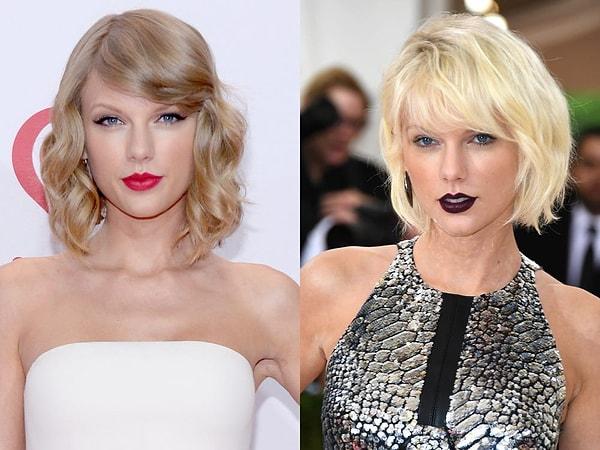 5. Taylor Swift her zaman sarışındı ama saçlarını platine boyattığı dönemde daha popüler bir müziğe geçiş yapmıştı.