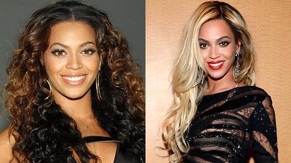 6. Beyoncé koyu kahve saçlıyken Destiny's Child ile şöhreti yakaladı.
