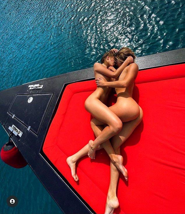 Teknede poz veren Ruslana Kovkova isimli kadının Instagram paylaşımı: 👇