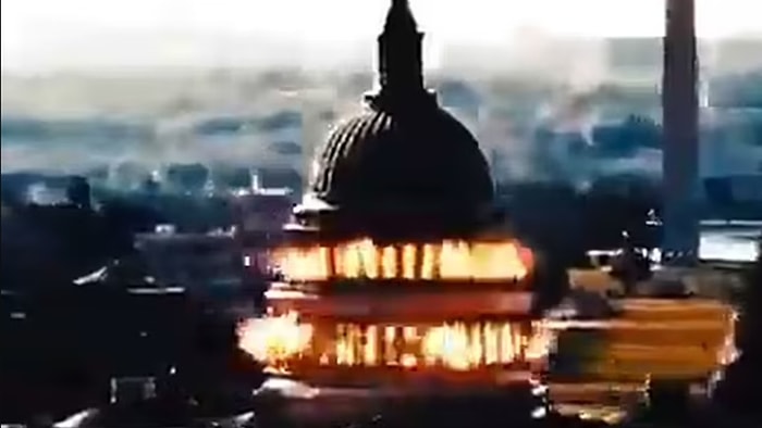 İran Devrim Muhafızları Ordusu'nun Yer Aldığı Propaganda Videosunda 'ABD Kongre Binası' Havaya Uçuruldu