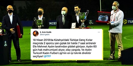 Pes Artık! Kadına Şiddetten Davası Süren Kişiye Kadın Futbol Ligi'nin 'En İyi Teknik Direktörü' Ödülü Verildi