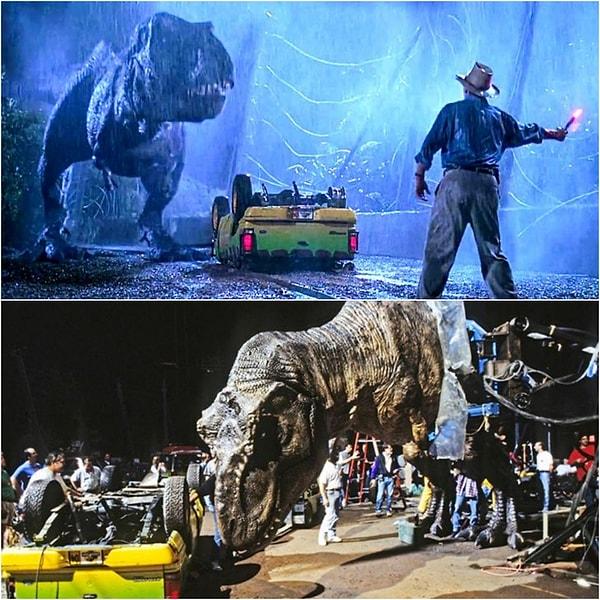 10. Steven Spielberg’in Jurassic Park (1993) filmindeki mekanik T-Rex bir zamanlar rüyalarımıza girmişti.