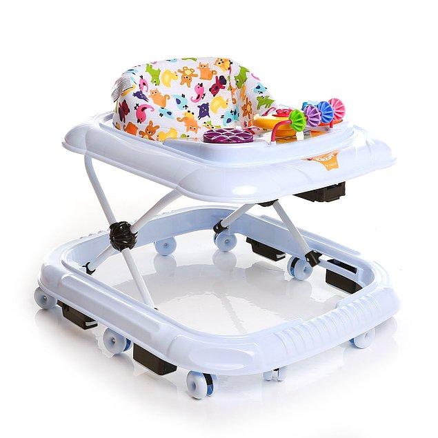 9. Tekerlekli bebek yürüteci 6 aylıktan itibaren bebekler için uygun.