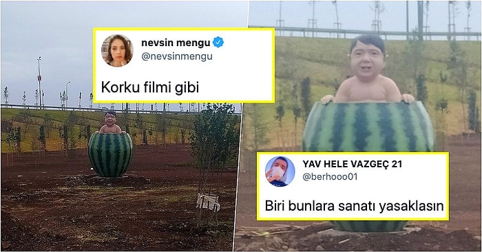 Yine Dünya Markasıyız: Diyarbakır'da Bulunan Karpuz İçindeki Bir Garip Çocuk Heykeli ve Gelen Tepkiler