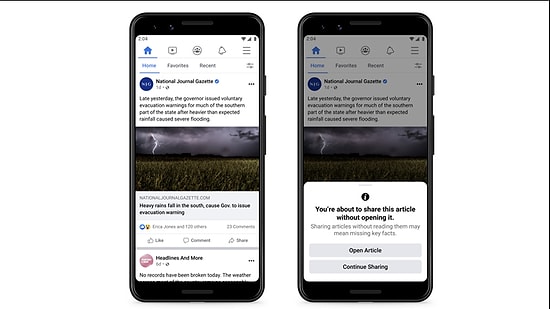 Facebook Okunmayan Makalenin Paylaşılmasını Engelleyecek