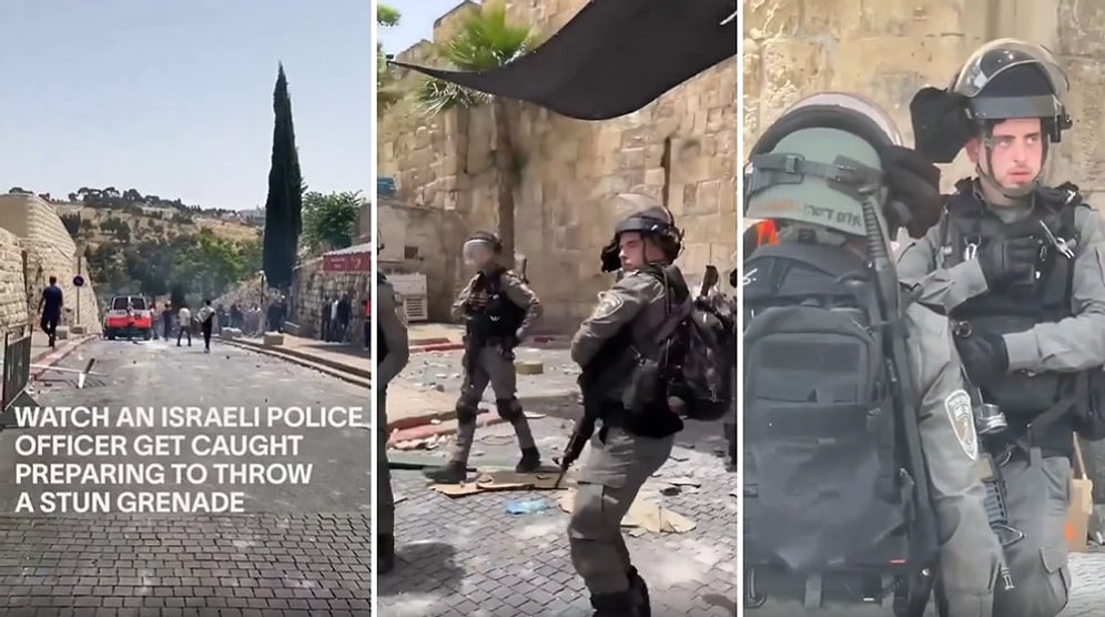 Kameralar Kapalıyken Ne Olduğunu Biliyoruz: İsrailli Polis, Kamerayı Fark Edince Gaz Bombası Atmaktan Vazgeçti