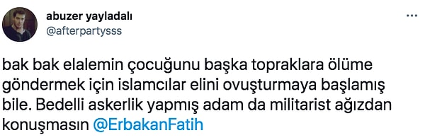 Erbakan'ın bu çağrısı karşısında insanlar sert tepki gösterip, çok istiyorsa kendisinin Filistin'e gidebileceğini söyledi.