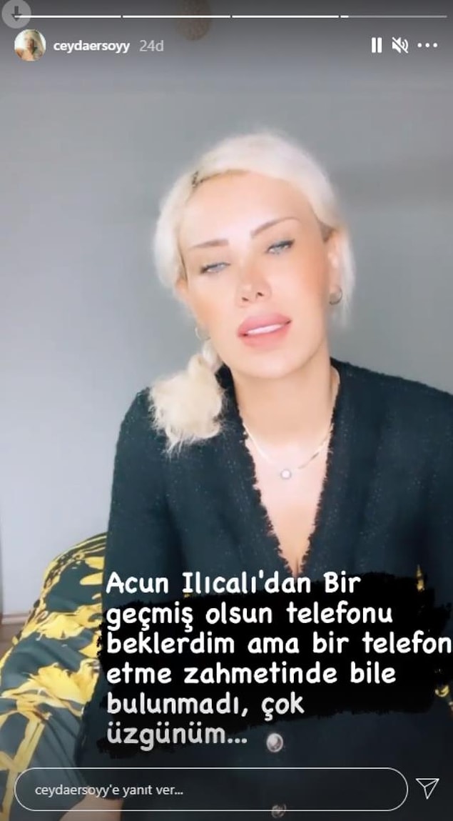 Sonra da "Acun arayıp bir geçmiş olsun demedi." şeklinde sitemde bulundu. İlginç...
