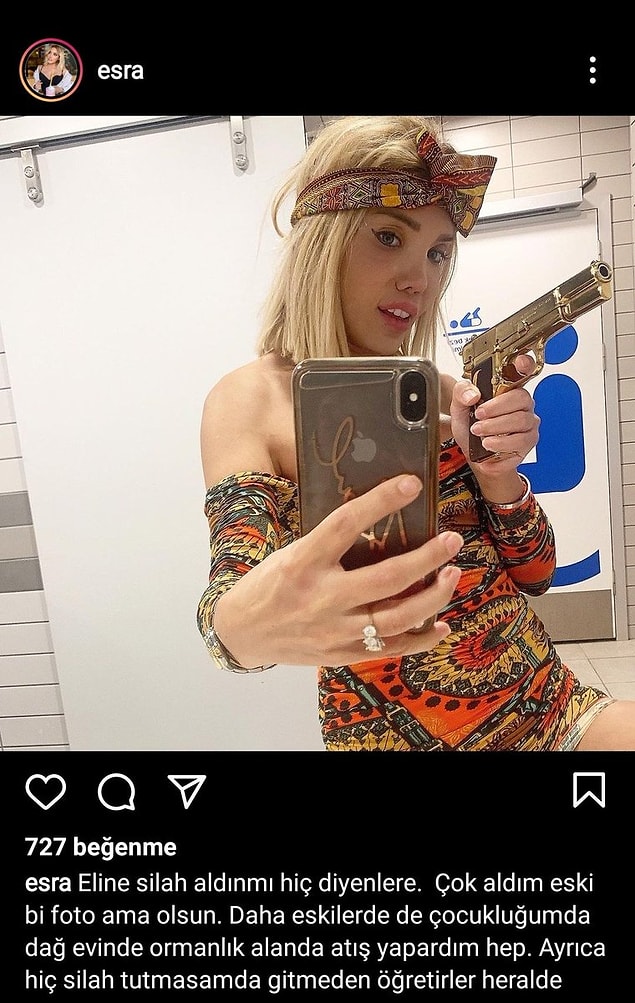 "Silah mı tuttun daha önce?" diyenlere ise bu fotoğrafla kapak gibi cevap verdi!