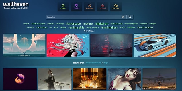 10. Wallhaven, anime ve çizgi roman severlerin en uğrak adreslerinden bir tanesi. Çizim içerikli görselleri bir hayli ilgi çekici.