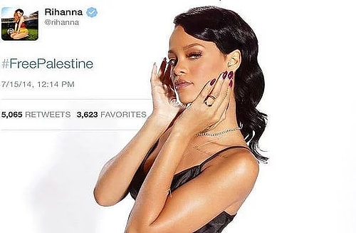 Yürü Be Riri! Dünyaca Ünlü Şarkıcı Rihanna da Filistin'de Yaşanan Korkunç Olaylara Sessiz Kalmadı