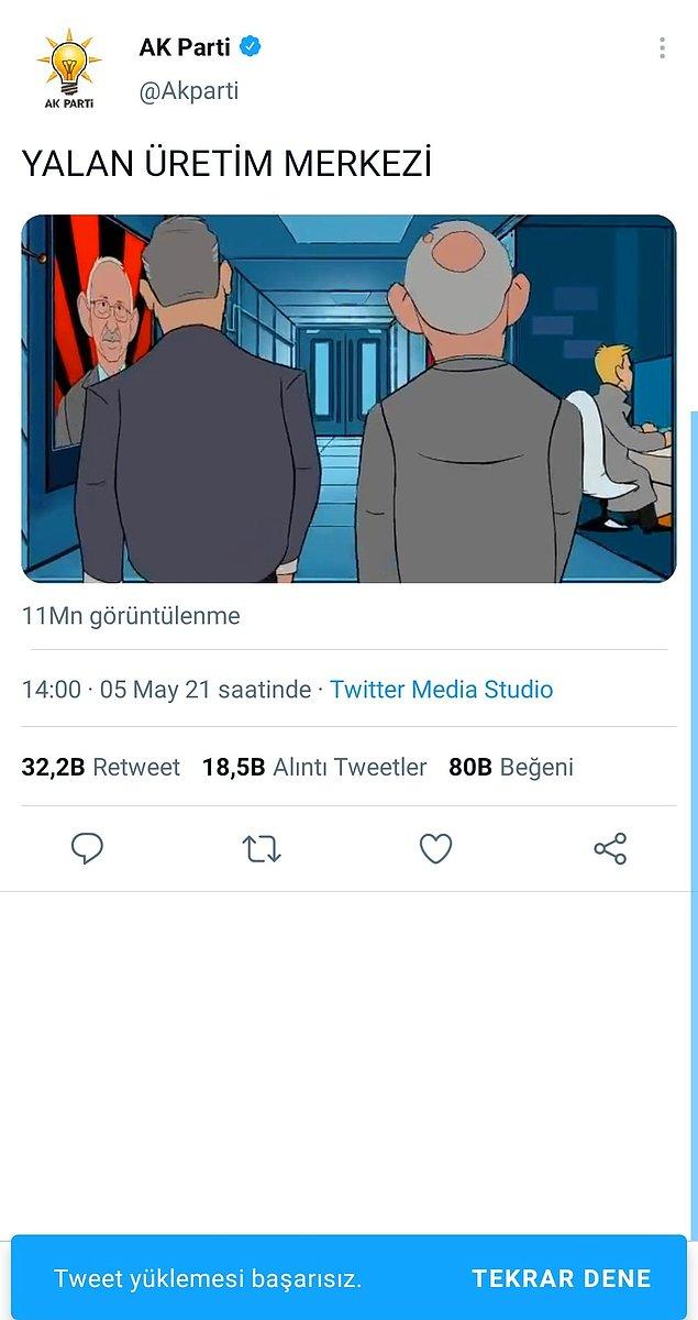 1. AKP'nin CHP Genel Başkanı Kemal Kılıçdaroğlu ve parti sözcüsü Faik Öztrak'ı hedef aldığı çizgi film videosu, alay konusu olmuştu bildiğiniz üzere.