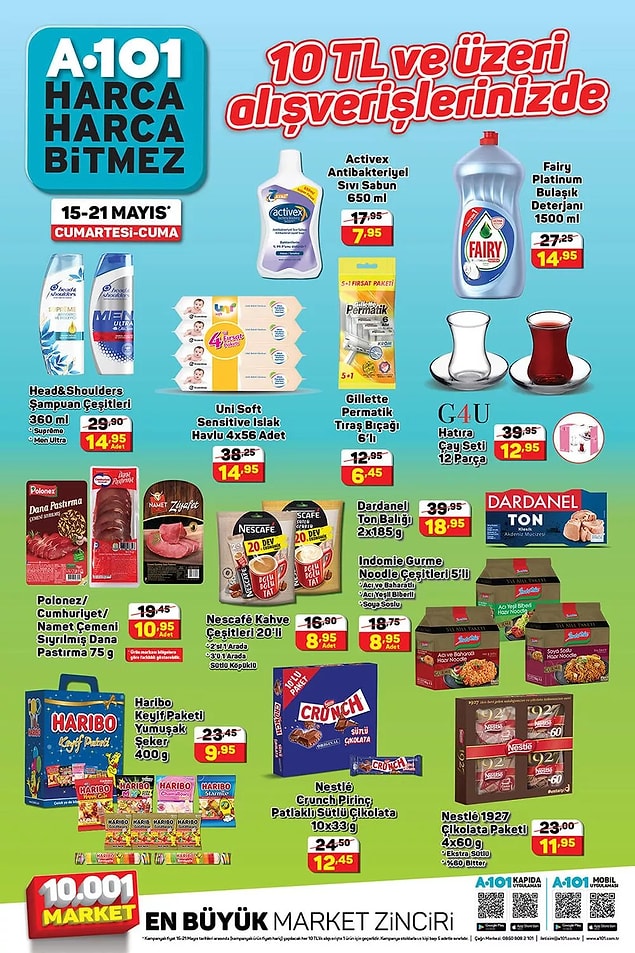 Bu hafta 10 TL ve üzeri alışverişlerinizde indirimli olacak birçok ürün var.
