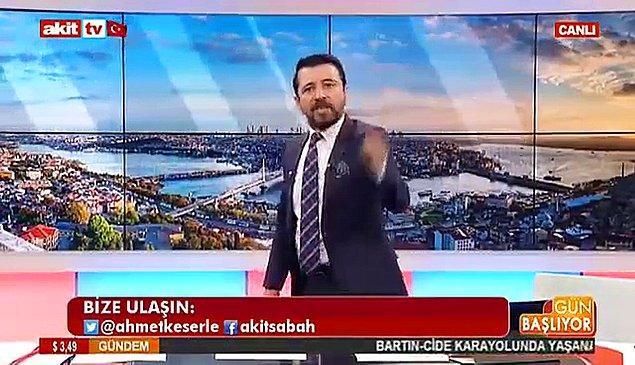 Akit Tv sunucusu, Sedat Peker'in referandumda 'Evet' dediği için saldırıya uğradığını dile getiriyor.