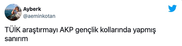 TÜİK'in bu raporuna sosyal medyadan da tepkiler geldi