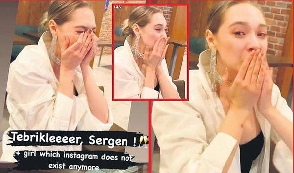 Kutlamalar devam ederken 22 yaşındaki Ukraynalı model Lisaveti Karibskaya'nın mutluluk gözyaşları döktüğü bu kareler Sergen Yalçın ile aşk yaşadığını ortaya çıkardı.