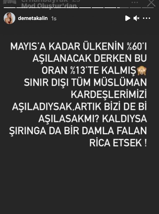 İşte ilginçtir ki bu duruma Demet Akalın'dan şöyle bir tepki geldi: