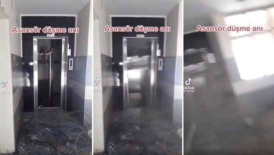Daha Önce Hiç Asansör Düşme Anına Tanıklık Etmiş miydiniz?