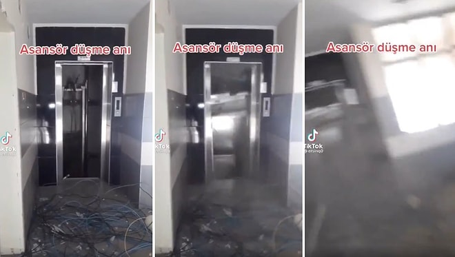Daha Önce Hiç Asansör Düşme Anına Tanıklık Etmiş miydiniz?