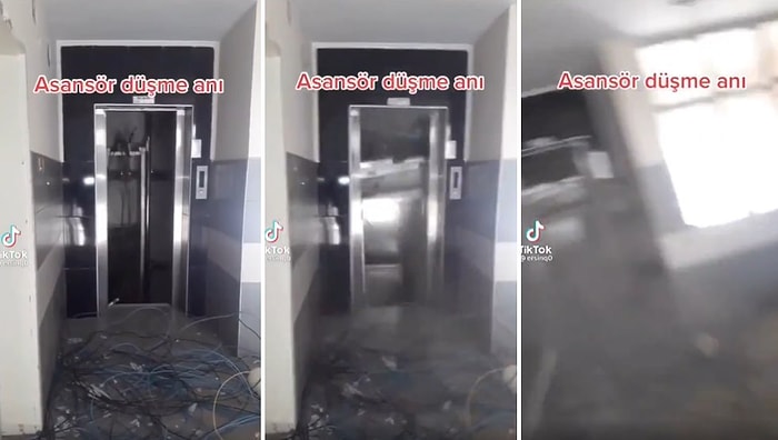 Daha Önce Hiç Asansör Düşme Anına Tanıklık Etmiş miydiniz?
