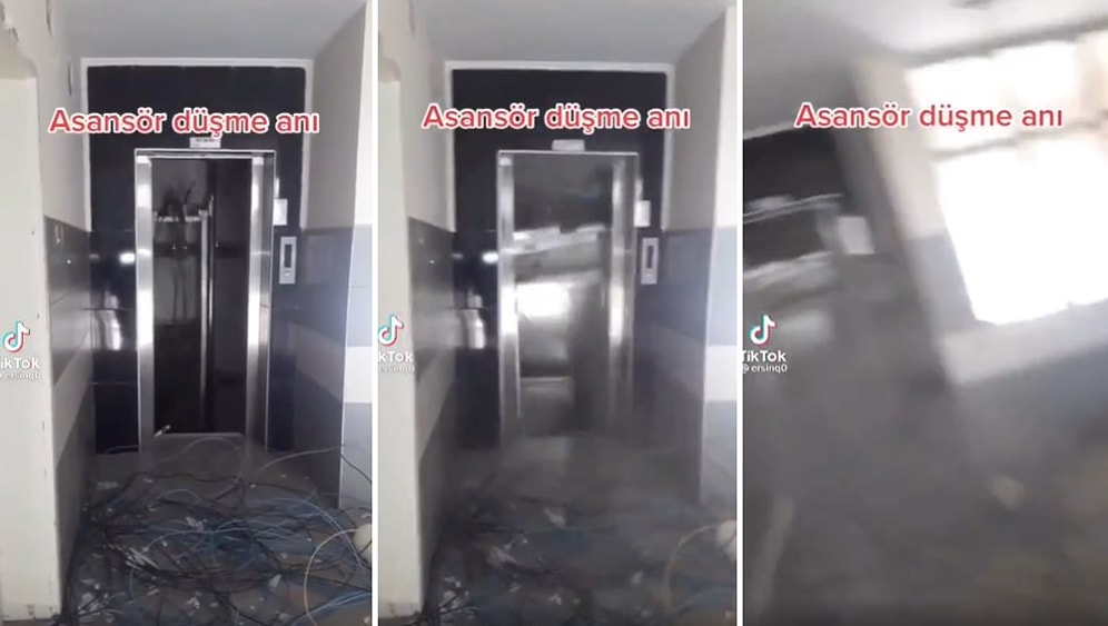 Daha Önce Hiç Asansör Düşme Anına Tanıklık Etmiş miydiniz?