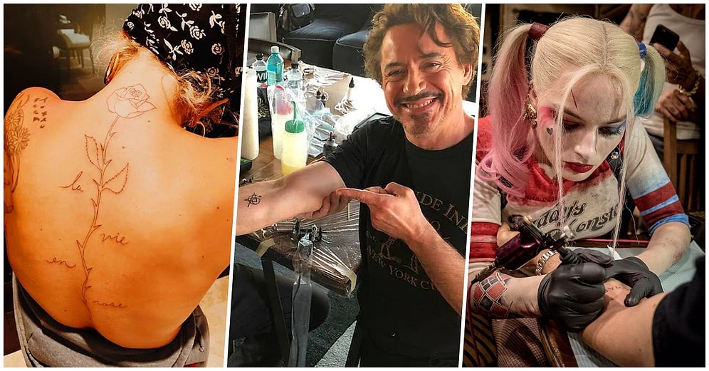 Rol Aldıkları Filmlerin Anısına Ekip Arkadaşlarıyla Birlikte Birbirinden Güzel Dövmeler Yaptıran 18 Ünlü