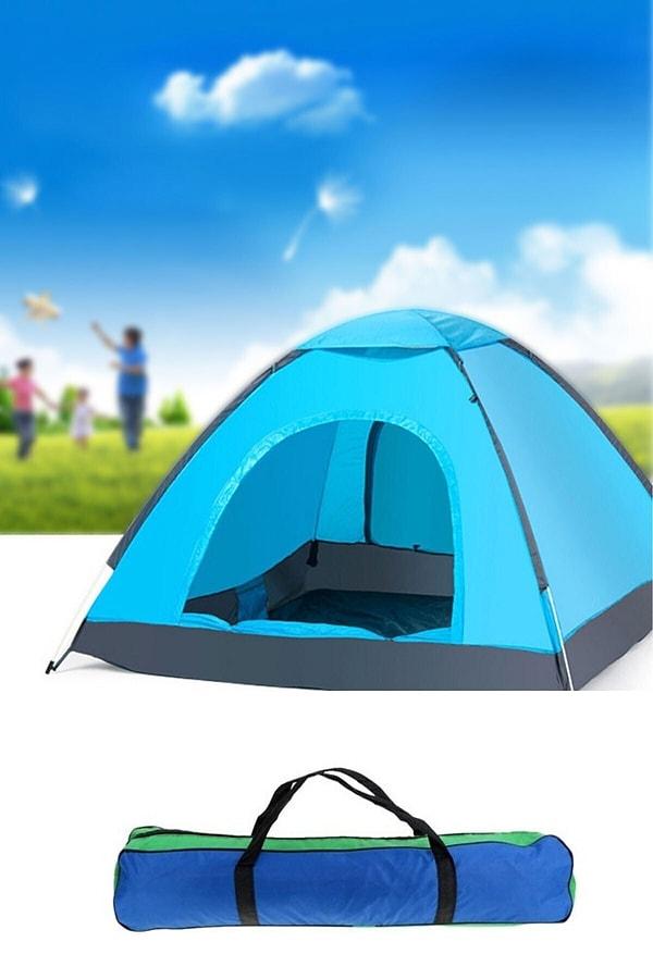 10. Gelelim çadıra... En önemli şey çadır. Kurulumu kolay olsun ve geniş olsun diyenler için 6 kişilik dayanıklı bir çadır.