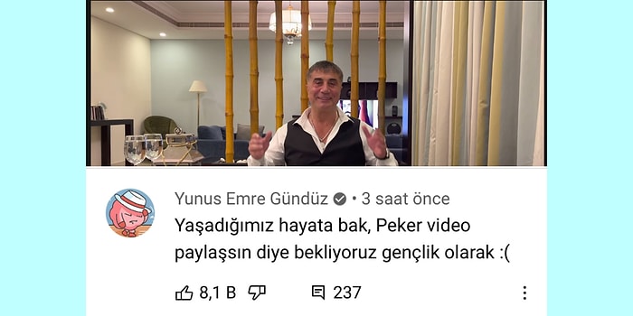 Sedat Peker'in Yayınladığı Son Videosuna Gelen Tuhaf Yorumlar