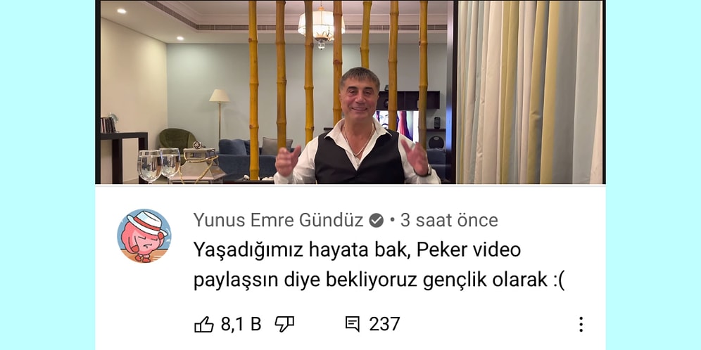 Sedat Peker'in Yayınladığı Son Videosuna Gelen Tuhaf Yorumlar
