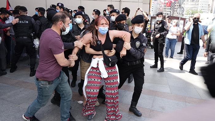 Taksim'deki İsrail Protestosunda 15 Gözaltı