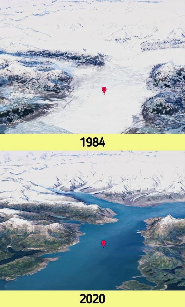 5. Eriyerek yok olan buzullar: Amerika Birleşik Devletleri'ndeki Columbia Buzulu