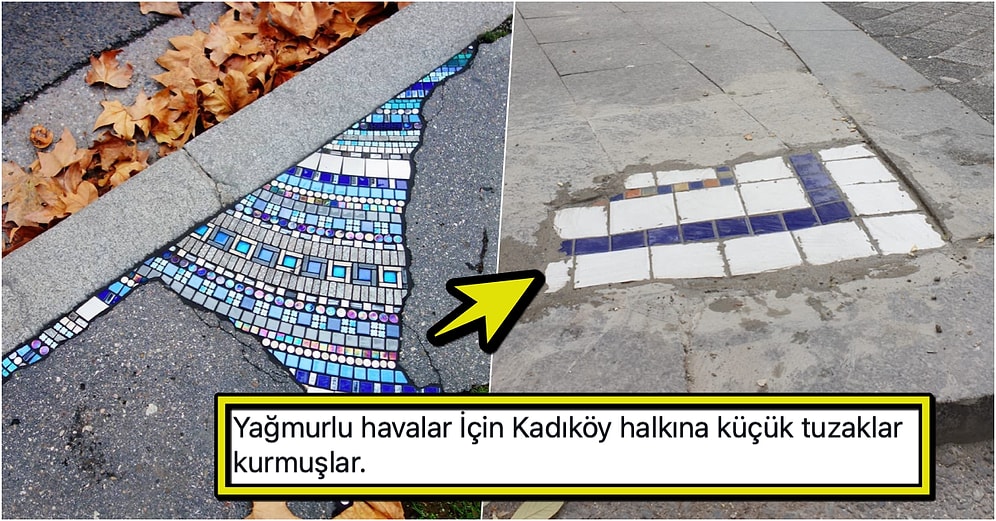 Fransa'daki Sokak Çukurları İçin Yapılan Mozaik Çalışmasını Örnek Alan Kadıköy Belediyesi Asfalta Şükrettirdi