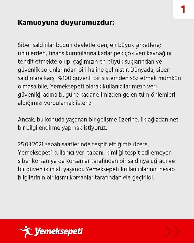 Hatırlarsanız şirket geçtiğimiz aylarda siber saldırıya uğradığını ve birçok kullanıcısının bilgilerinin çalındığını açıklamıştı.