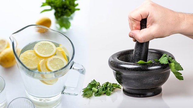 1. Limonlu, maydanozlu ve elma sirkeli kür