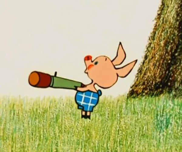 9. Пятачок жил в домике с надписью…