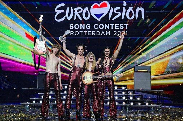 Hollanda'da, 65'incisi düzenlenen Eurovision Şarkı Yarışması'ndan "Zitti E Buoni" adlı şarkısıyla İtalya'yı temsil eden Maneskin rock grubu birinci geldi bildiğiniz üzere.