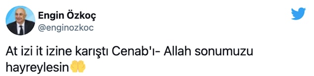 CHP Grup Başkanvekili Twitter'dan 'Allah sonumuzu hayreylesin' paylaşımında bulundu.