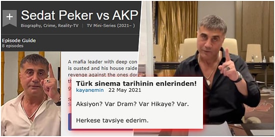 Videoları IMDb'de Listelenen ve Top 250'de Birinci Sıraya Yerleşen Sedat Peker'e Gelen Yorumlar
