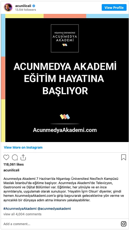 Acun, Eğitim Sektörüne Girdi