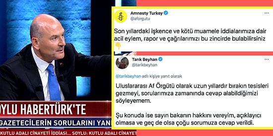 Af Örgütü Süleyman Soylu'nun Canlı Yayındaki Beyanlarını Twitter'dan Raporlar Yayınlayarak Yalanladı