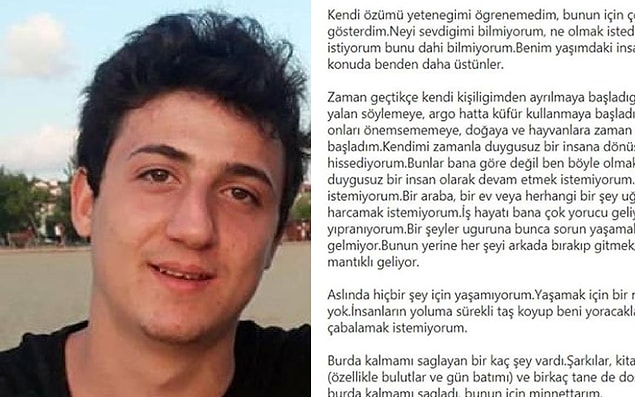 Her yeni gün bir gencin intihar haberini almak yüreğimizi dağlıyor. Üstelik henüz "Bir ev bir araba için yıllarımı harcamak istemiyorum" diye not bırakan Furkan'ın da acısı unutulmuş değil.