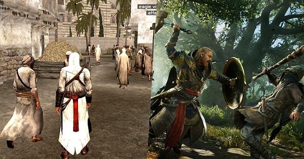 10. Grafik kalitesindeki değişimle fark yaratan bir diğer efsane: Assassin's Creed serisi.