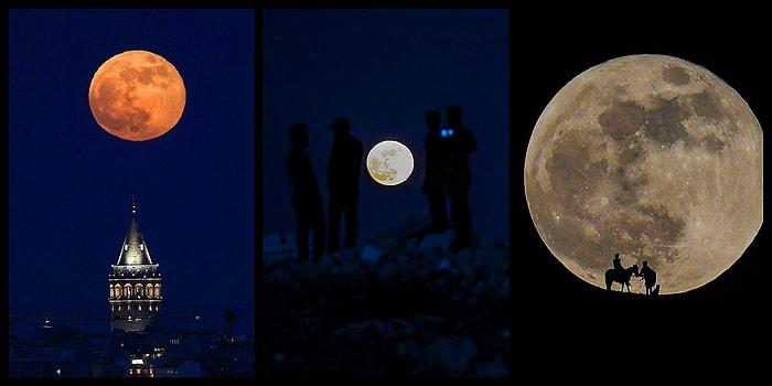 Süper Çiçek Kanlı Ay Tutulması'nın Ülkemizden ve Dünyanın Çeşitli Yerlerinden Harika Fotoğrafları